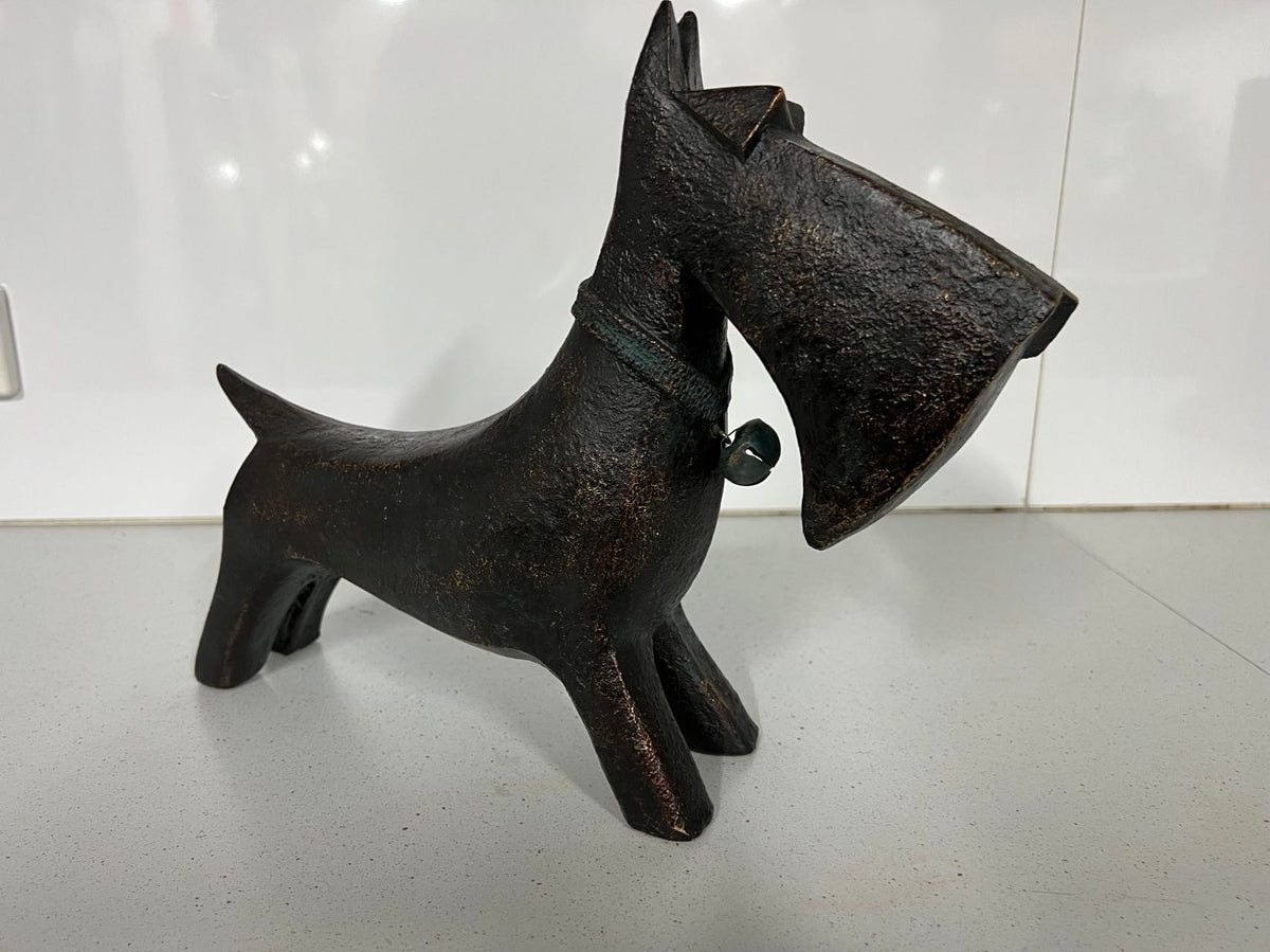 Mojo Abstract Dog Ornament in Copper Colour