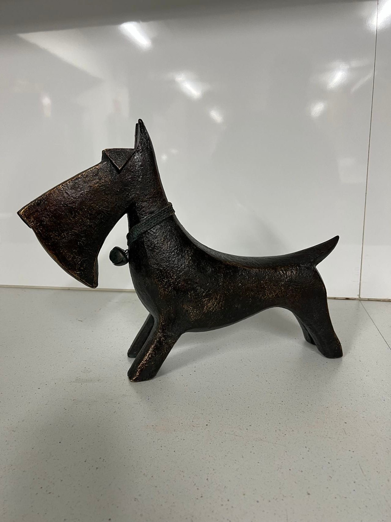 Mojo Abstract Dog Ornament in Copper Colour