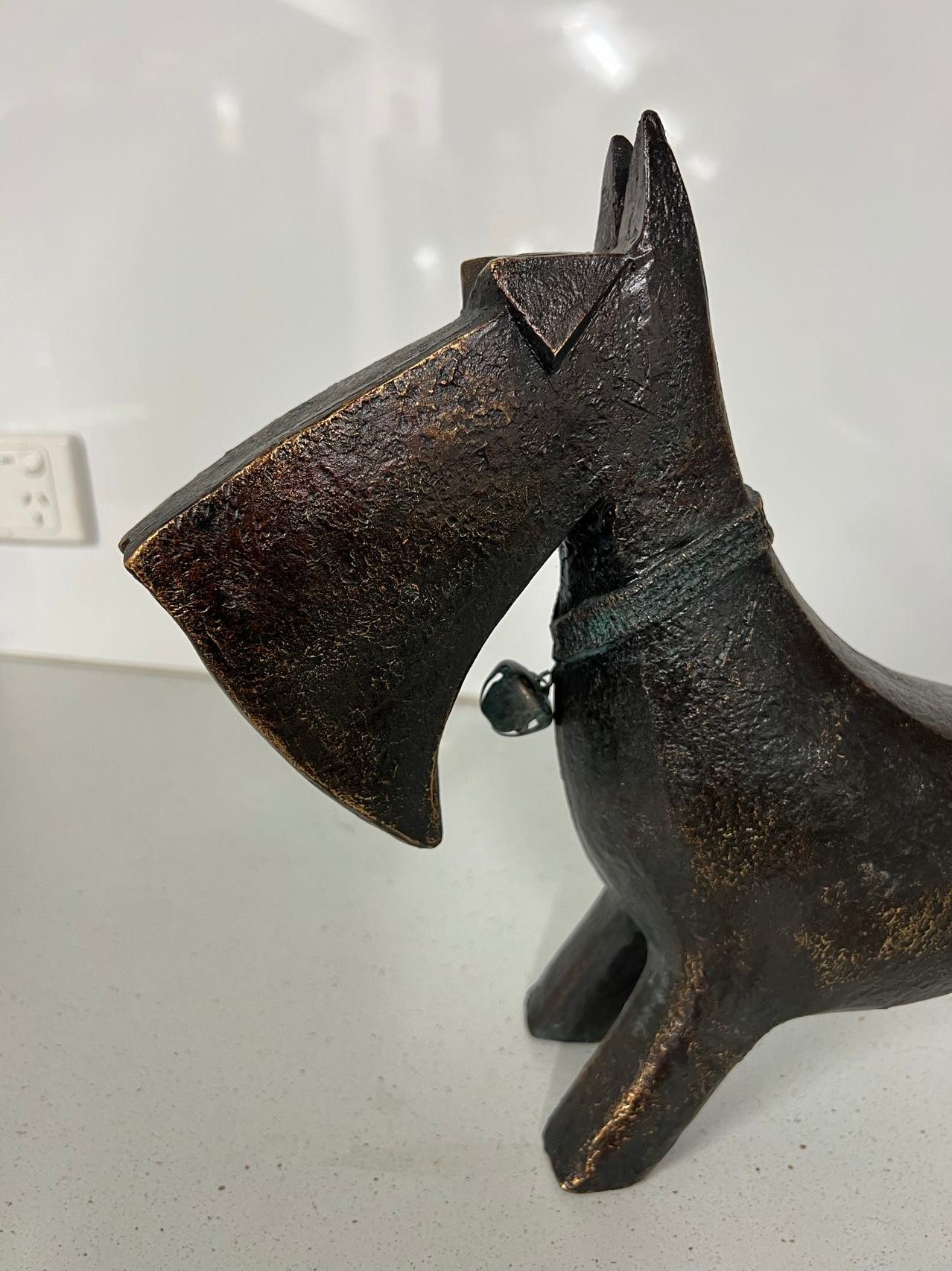 Mojo Abstract Dog Ornament in Copper Colour