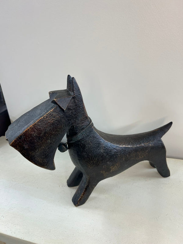 Mojo Abstract Dog Ornament in Copper Colour