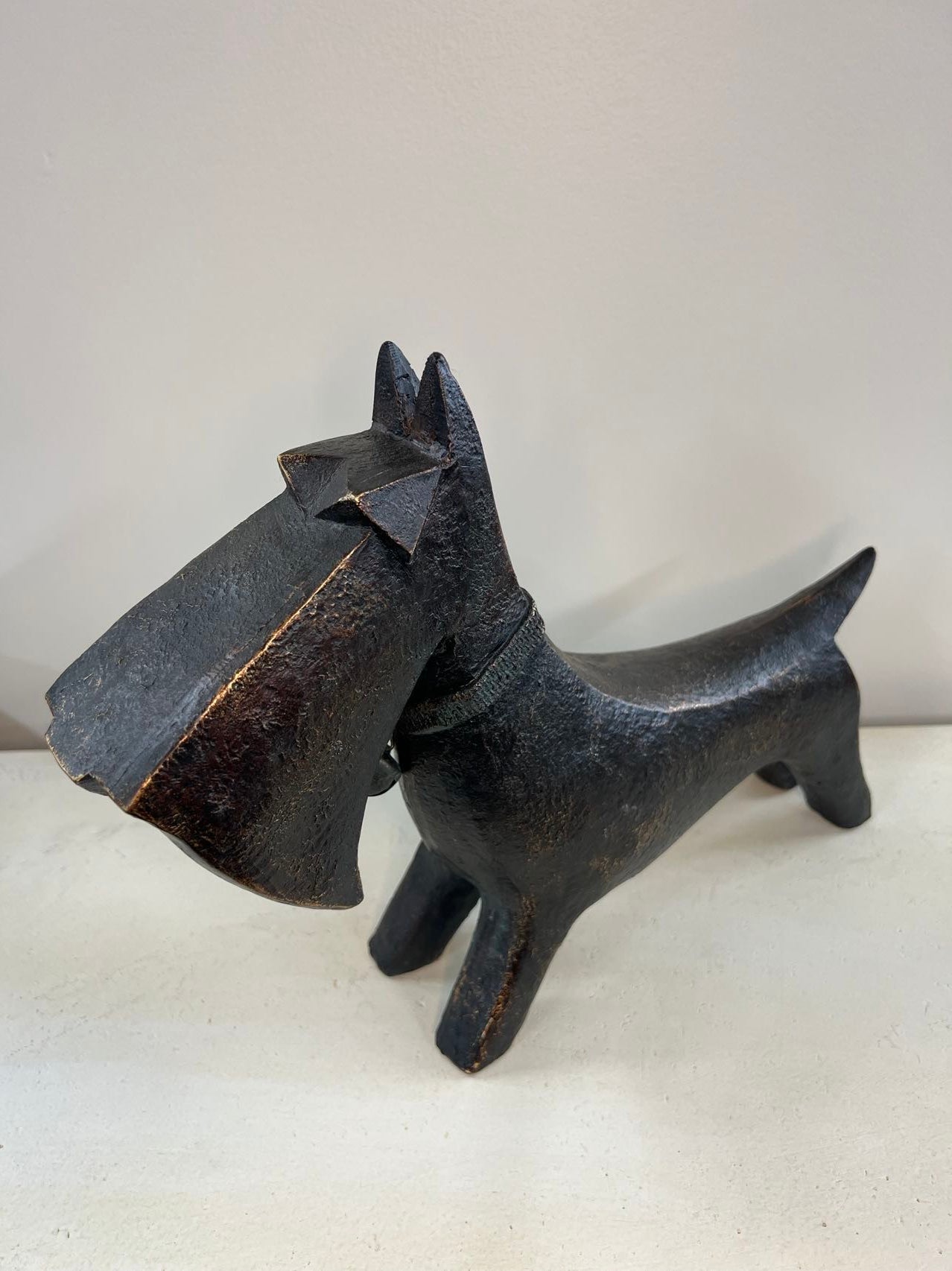 Mojo Abstract Dog Ornament in Copper Colour