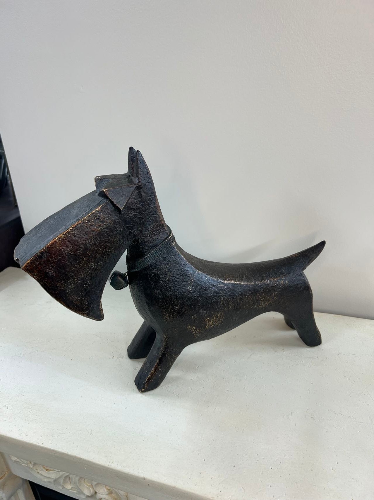 Mojo Abstract Dog Ornament in Copper Colour