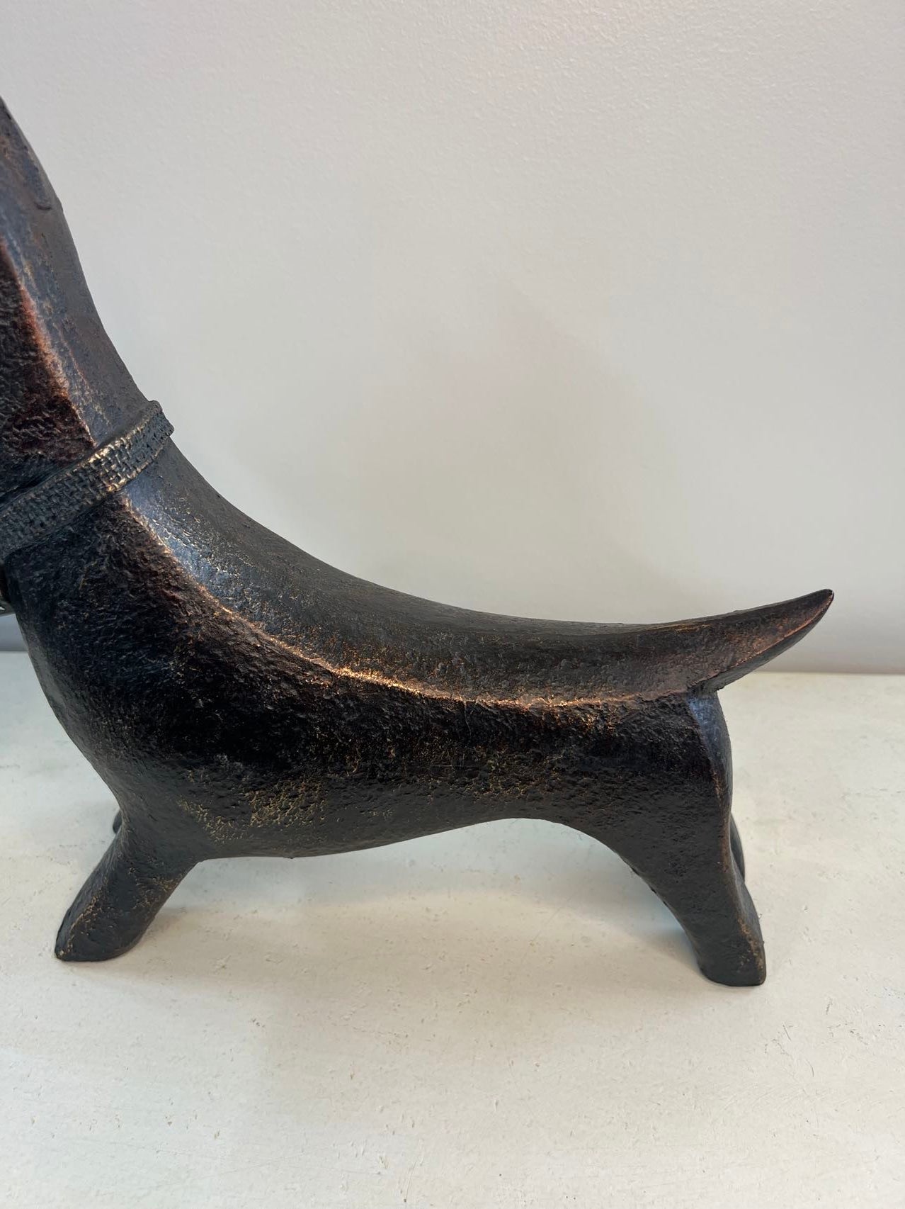 Mojo Abstract Dog Ornament in Copper Colour