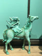 SUELTA Angel with riding Horse Jade / Bronze Colour