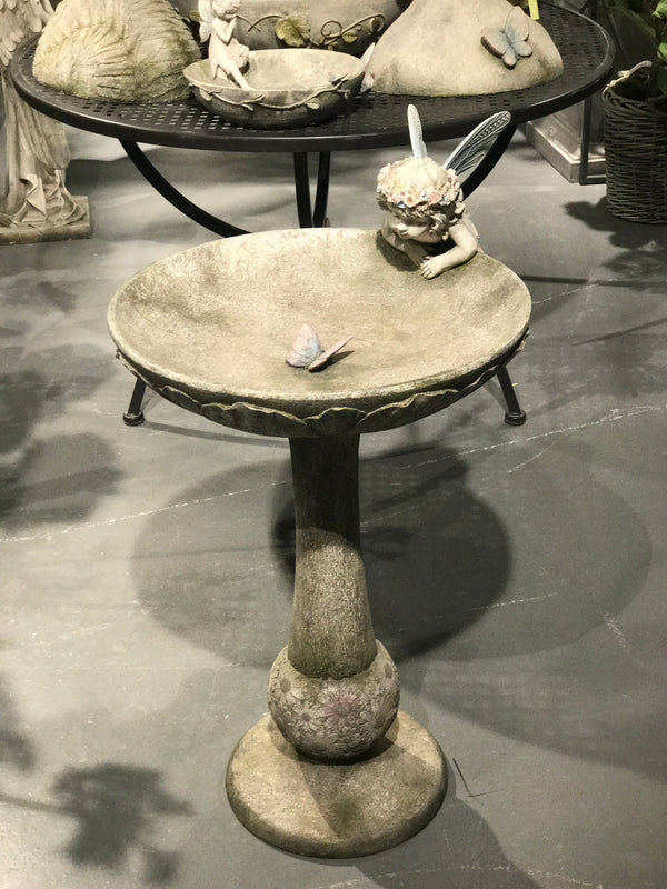 HADA Bird Bath Fairy with Butterfly