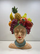 Copacabana Planter Head with Fruits in Vivid Colours Ceramic Finish