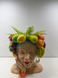 Acapulco Planter Head with Fruits & Earrings in Vivid Colours Ceramic Finish