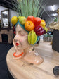 Acapulco Planter Head with Fruits & Earrings in Vivid Colours Ceramic Finish
