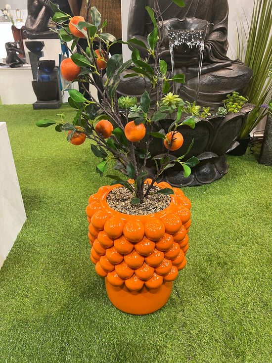 Mandarin Tree complete in Vivid Orange Colour Ceramic Finish