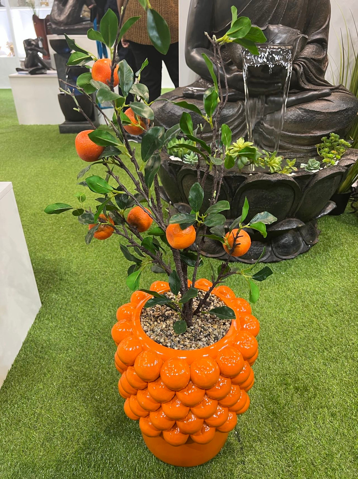 Mandarin Tree complete in Vivid Orange Colour Ceramic Finish