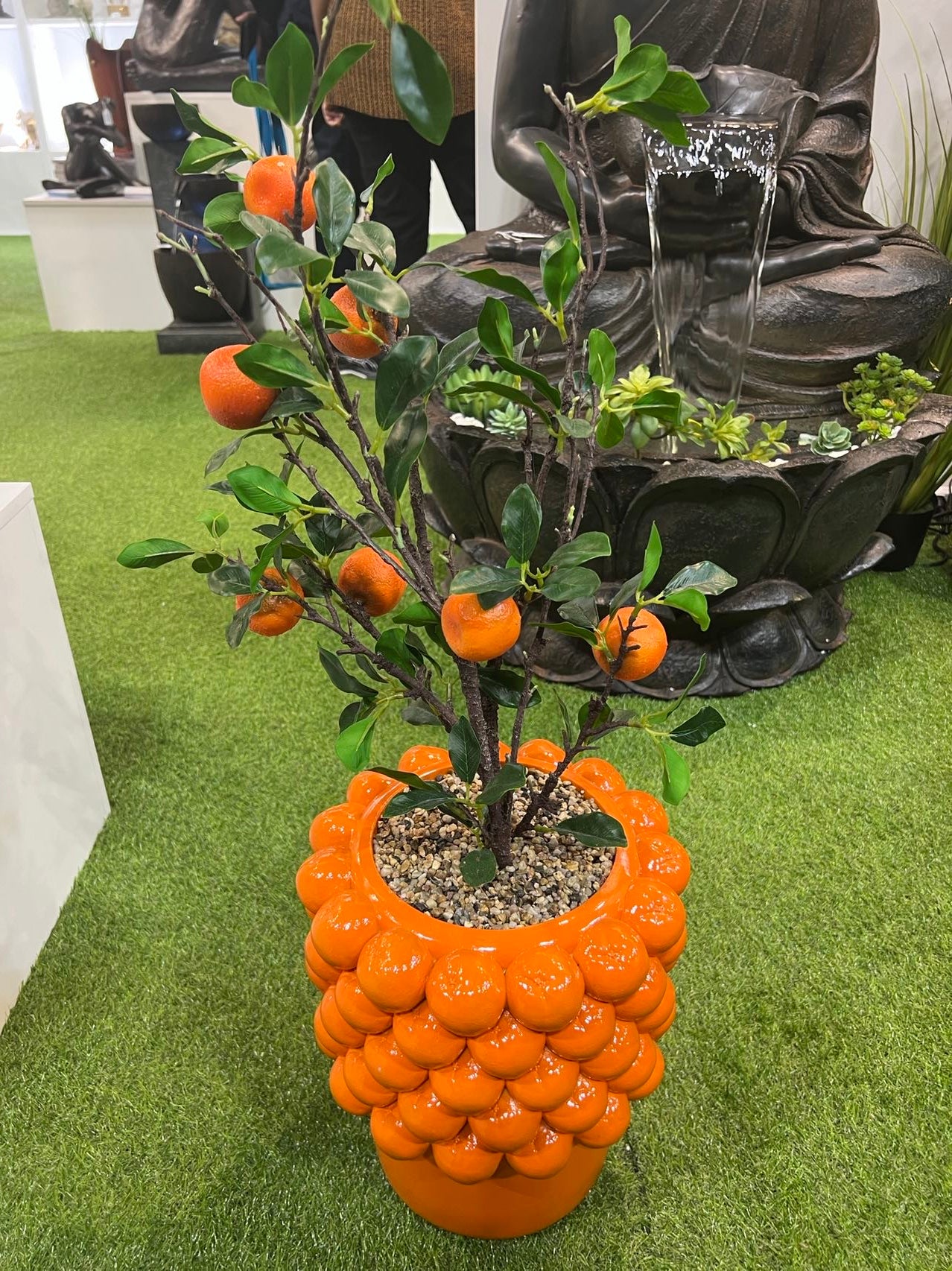 Mandarin Tree complete in Vivid Orange Colour Ceramic Finish
