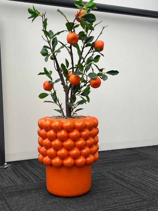 Mandarin Tree complete in Vivid Orange Colour Ceramic Finish