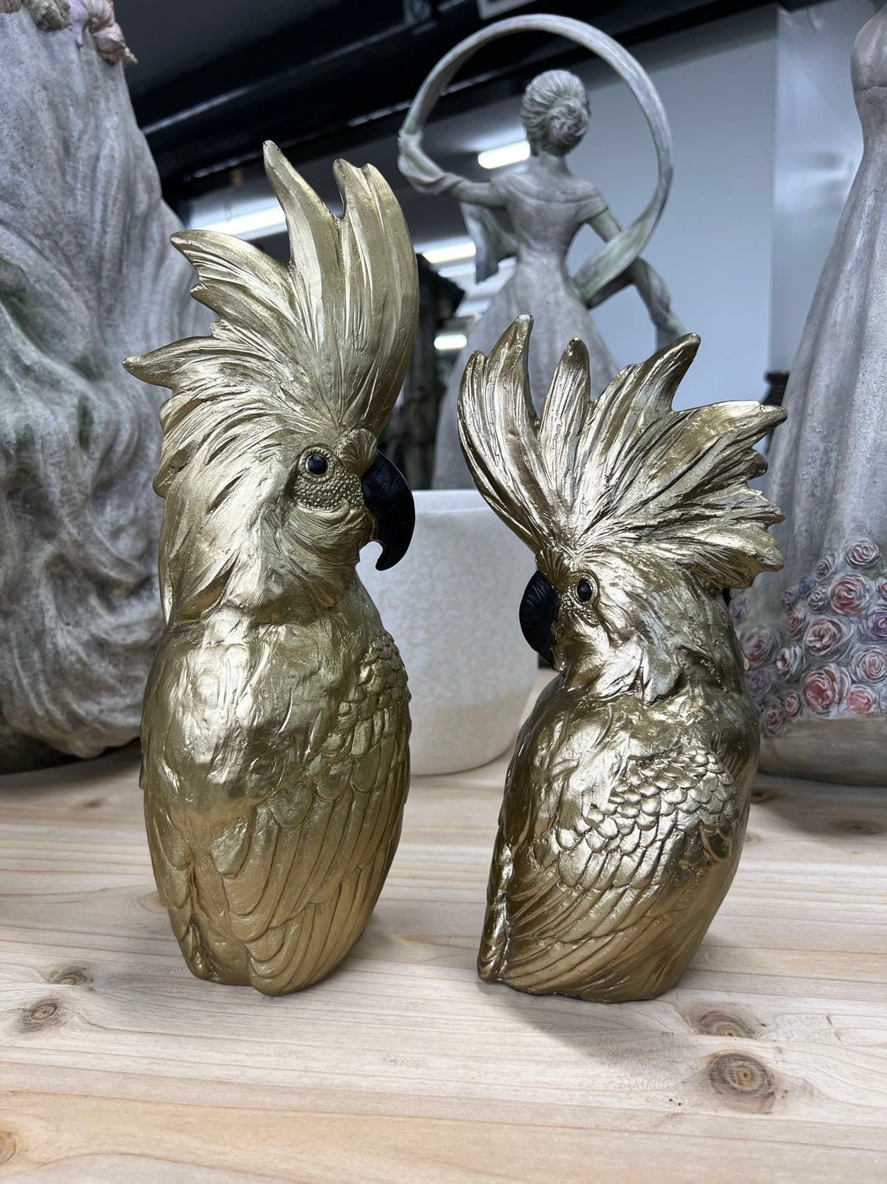 Gold Cockatoos Real Look Set 2 Goldies
