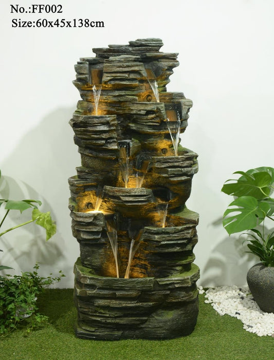 Cima Falls Natural Looking Rock Design Water Feature
