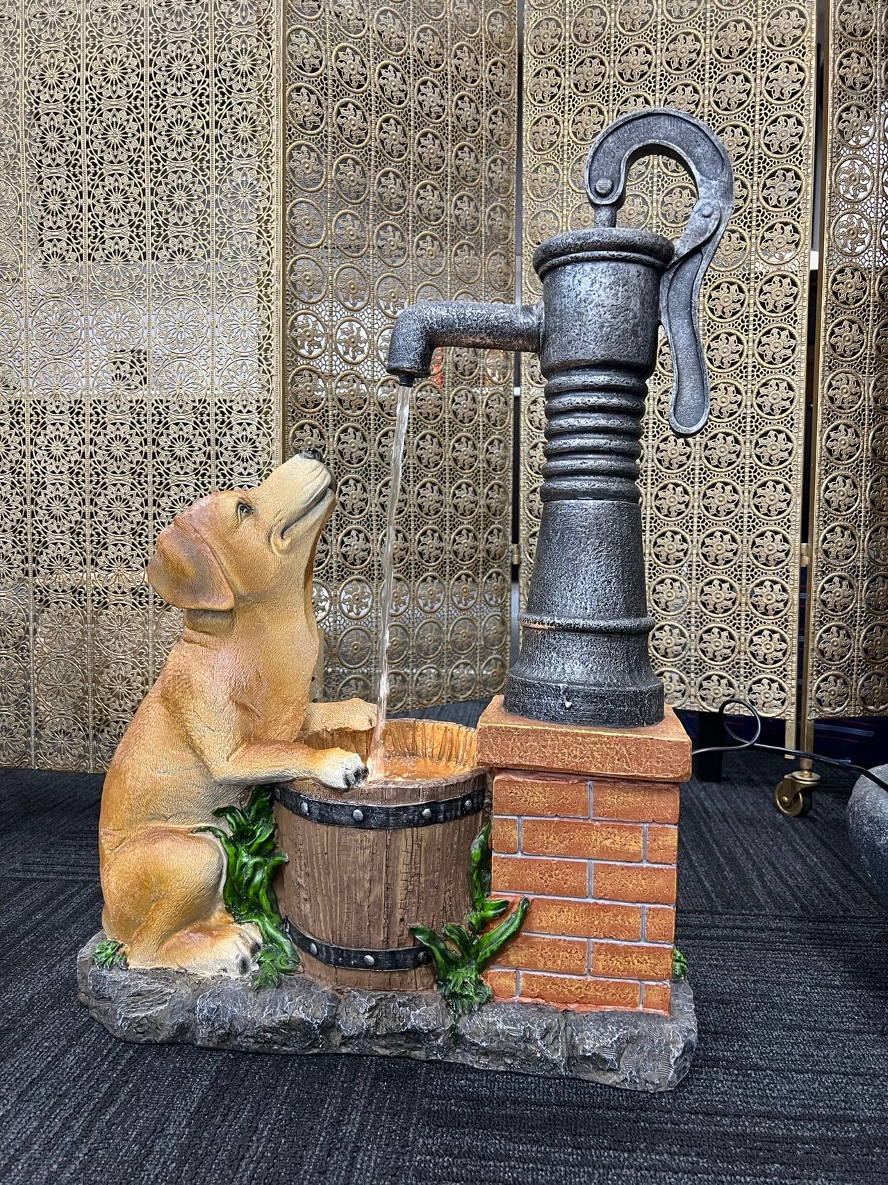 Perrito Dog with Tap Fountain Man's Best Friend Water Feature