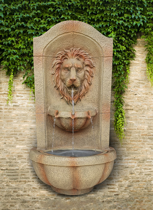 LEON Lion Water Wall Solar Fountain In-house Design Oct 2022