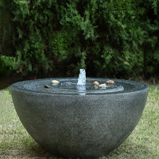 Laguna Round Solar Fountain