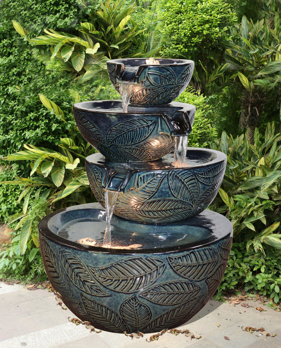 Las Palmas Glazed Ceramic Fountain