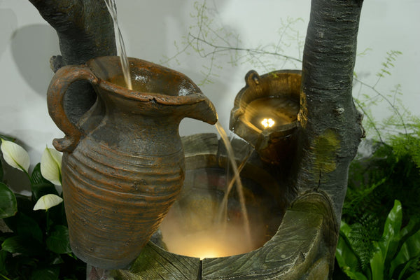Terrazza Extra Large Wishing Well with Lights and Electric Pump Warranty