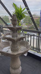 Trevi Stone Effect 4-tiered Solar Water Feature