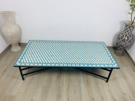 Large mosaic table 100% handmade for Outdoor/Indoor - modern table with mid century Flair - traditional and strong mosaic table