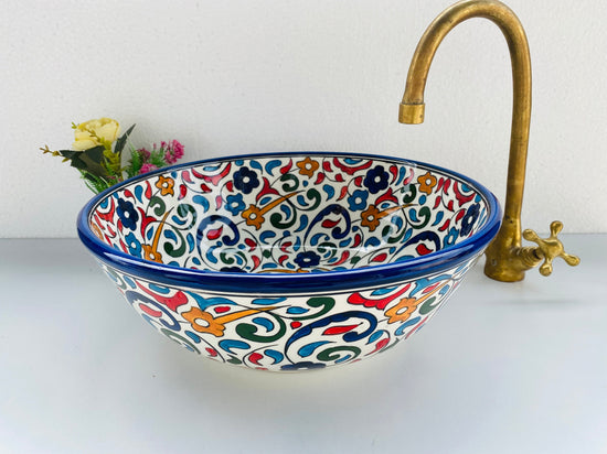 Modern Bathroom Basin -  100% handcrafted washbasin - vessel sink mid century modern flair
