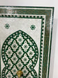 Handmade Moroccan Mosaic Fountain - Traditional Artisanal Water Feature - Handcrafted Islamic Art Fountain - green white Zellige Fountain