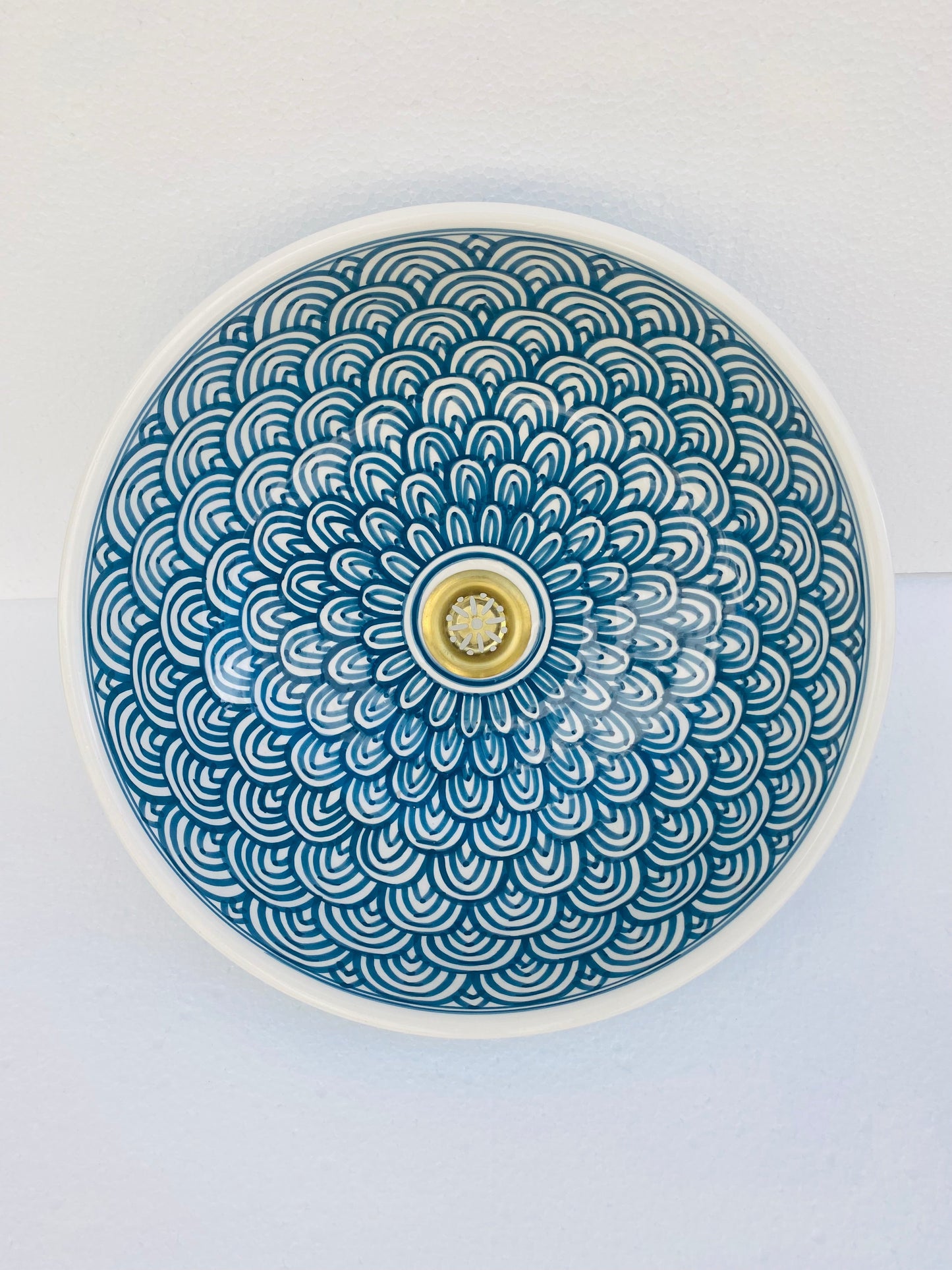 Bathroom vessel sink - washbasin made from ceramic 100% handmade modern - ceramic basin decor built with mid century modern Flair