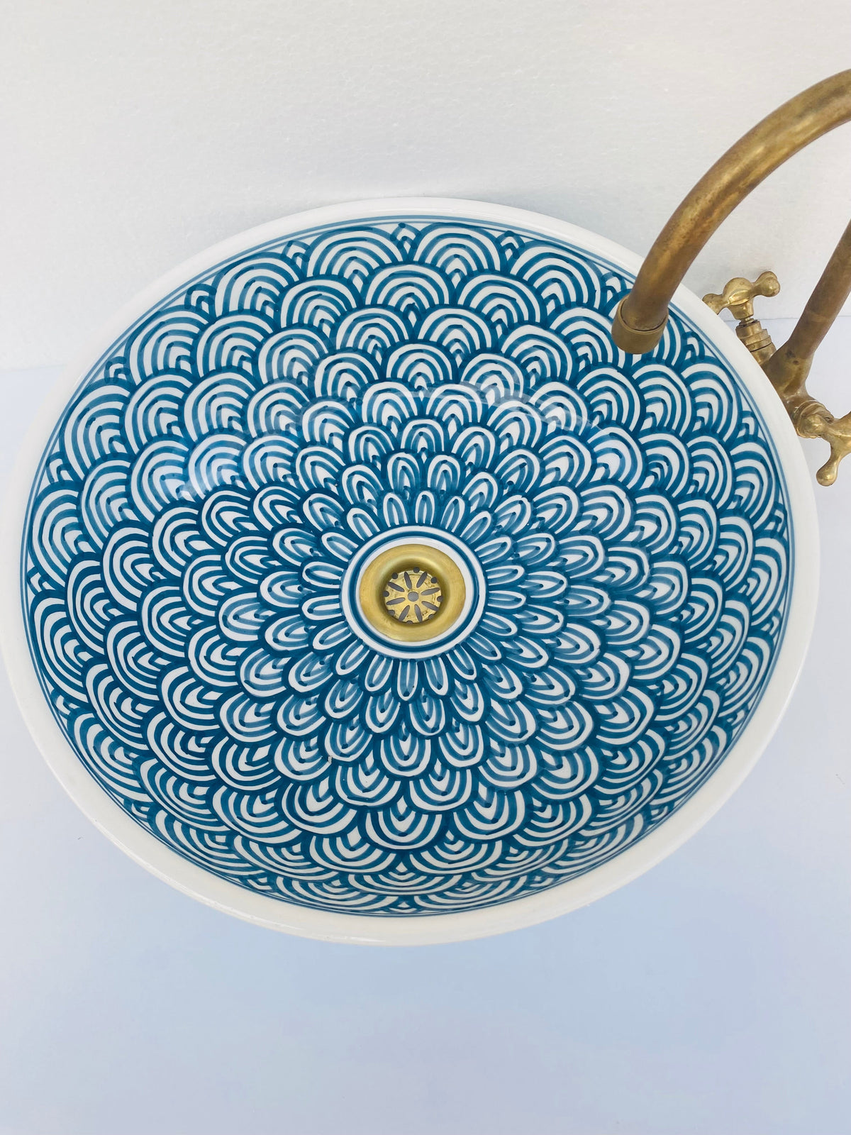 Bathroom vessel sink - washbasin made from ceramic 100% handmade modern - ceramic basin decor built with mid century modern Flair