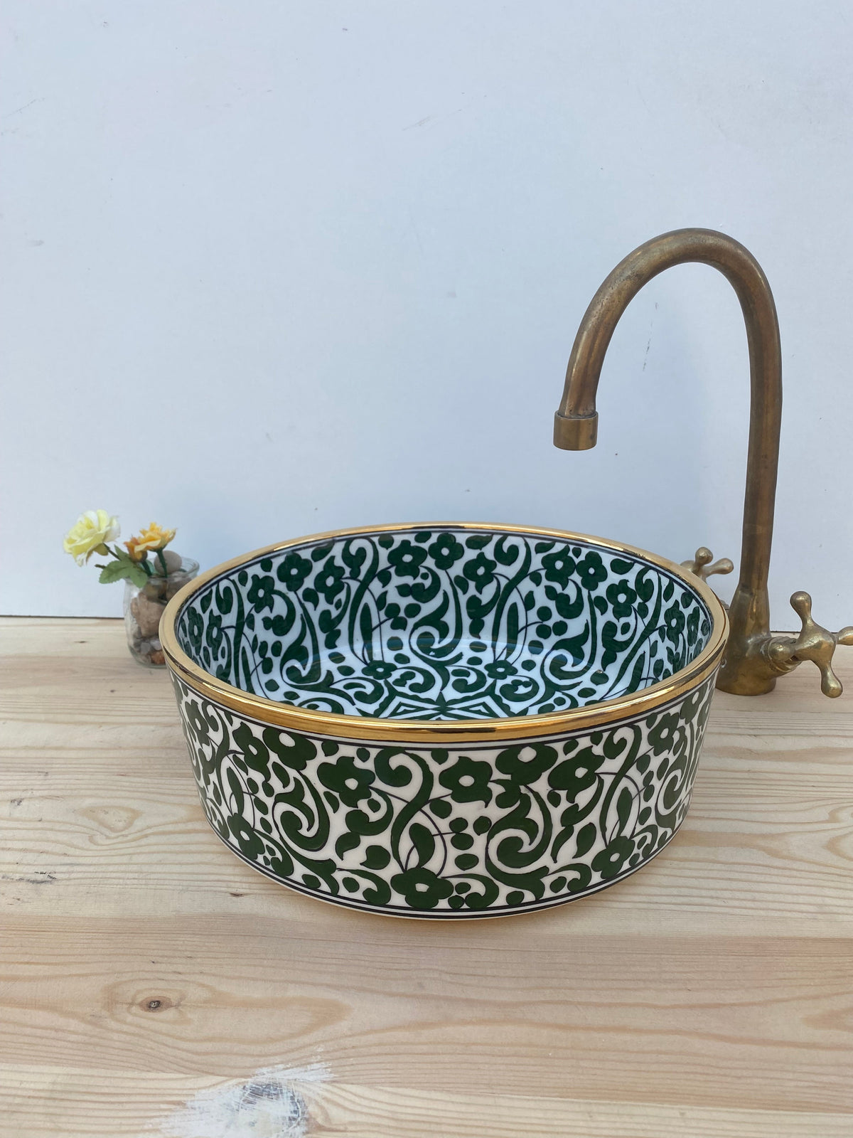 Bathroom vessel sink made