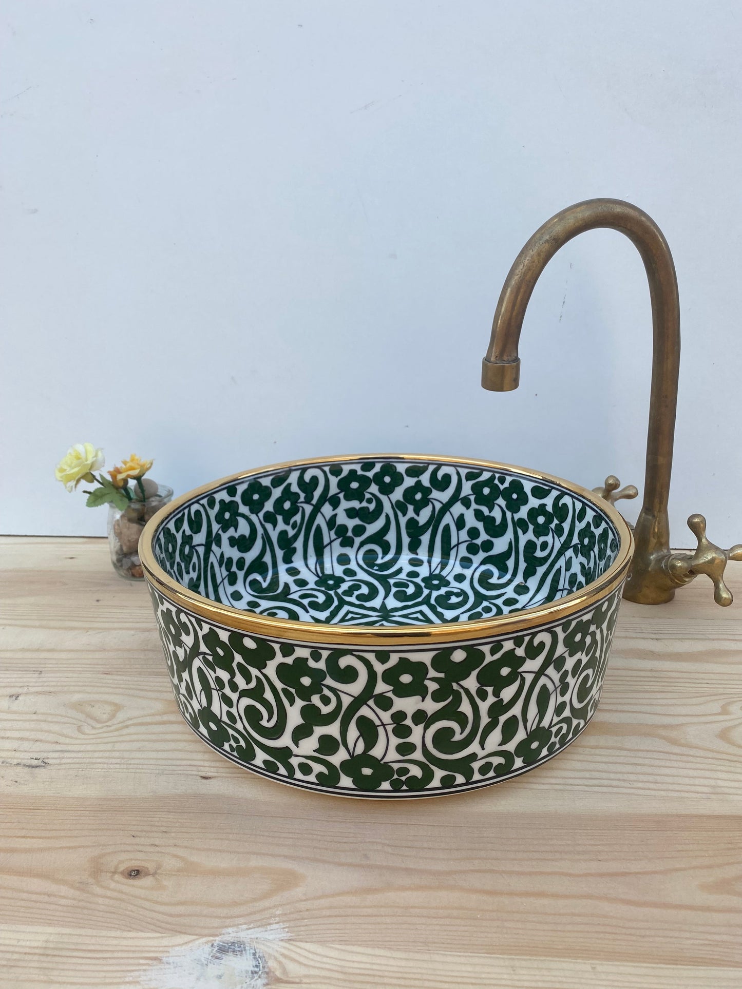 Bathroom vessel sink made