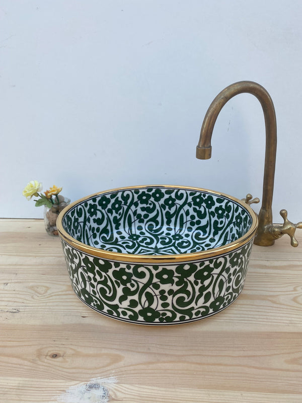 Bathroom vessel sink made