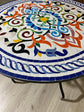 Marrakech Mosaic table floral 100% handcrafted tiles for outdoor and indoor Round, CUSTOMIZABLE colors and Pattern, Mid century Mosaic tiles