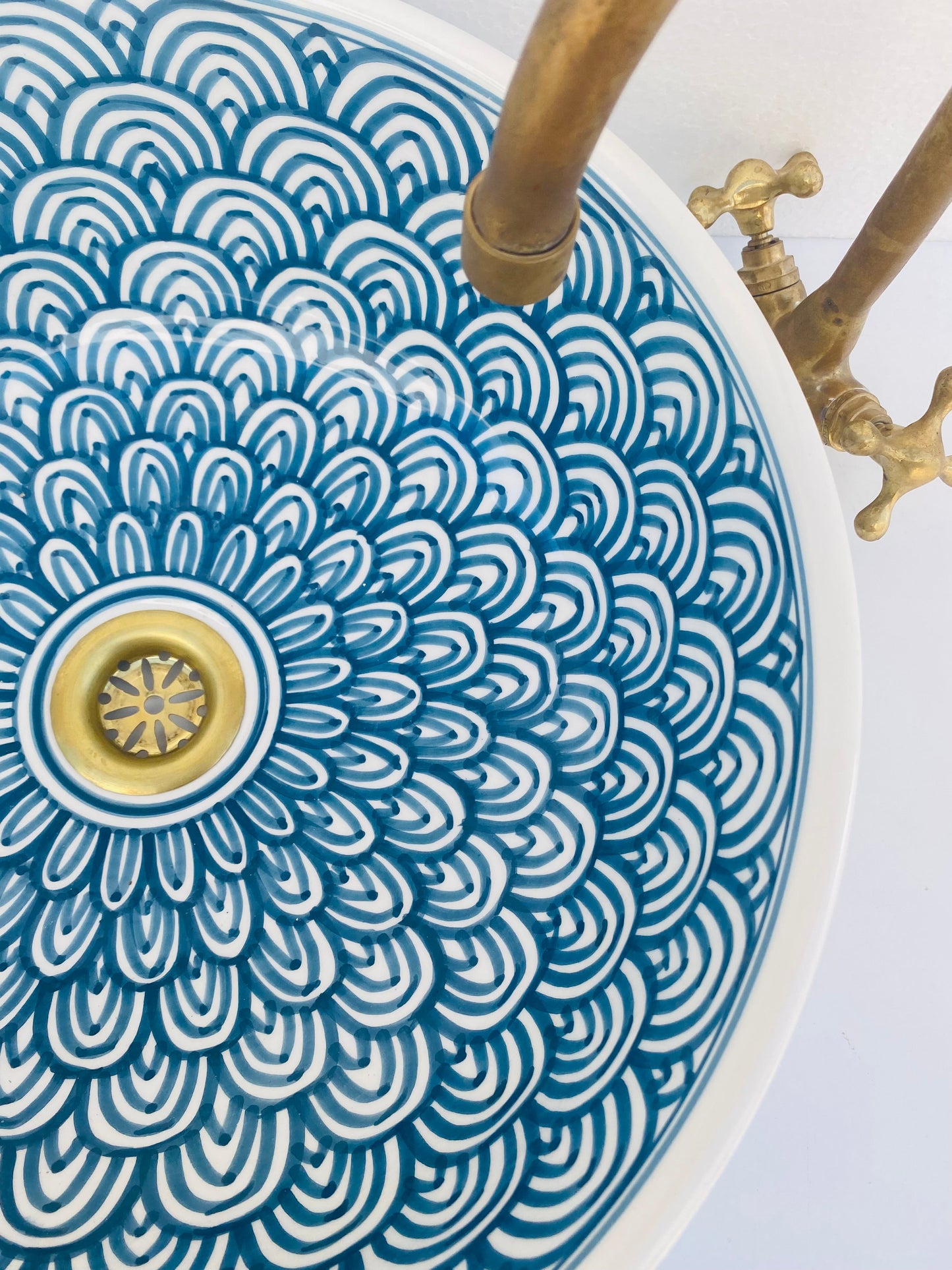 Bathroom vessel sink - washbasin made from ceramic 100% handmade modern - ceramic basin decor built with mid century modern Flair