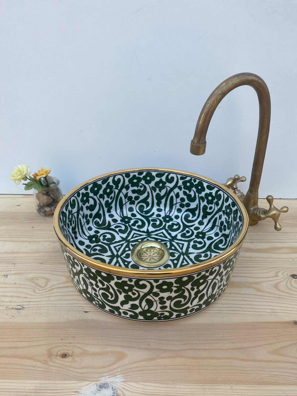 Bathroom vessel sink made