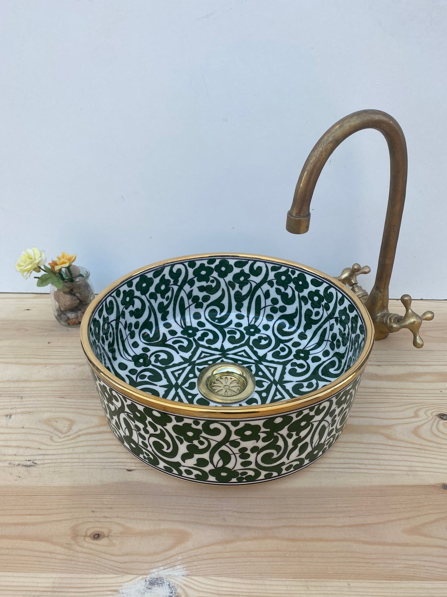 Bathroom vessel sink made