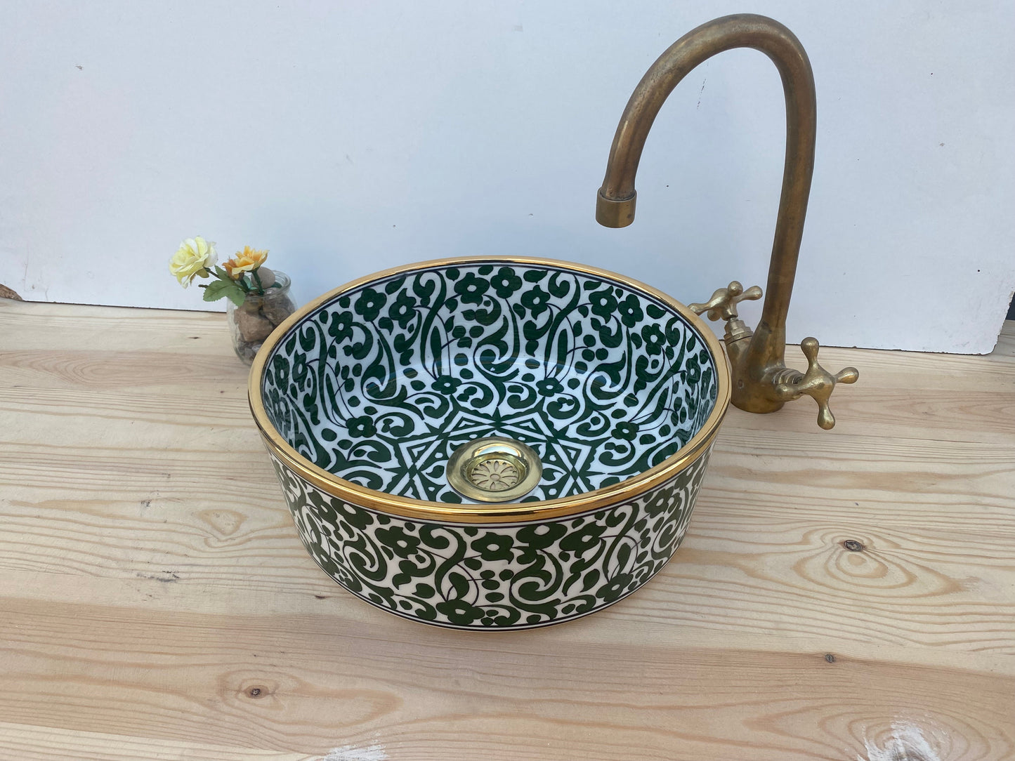 Bathroom vessel sink made