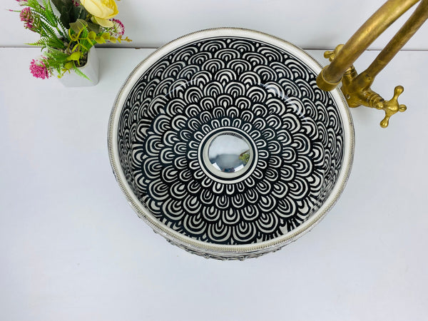 Brushed Solid bathroom Basin silver - modern sink with Mid-Century bathroom Flair - Artisanal Farmhouse  Basin