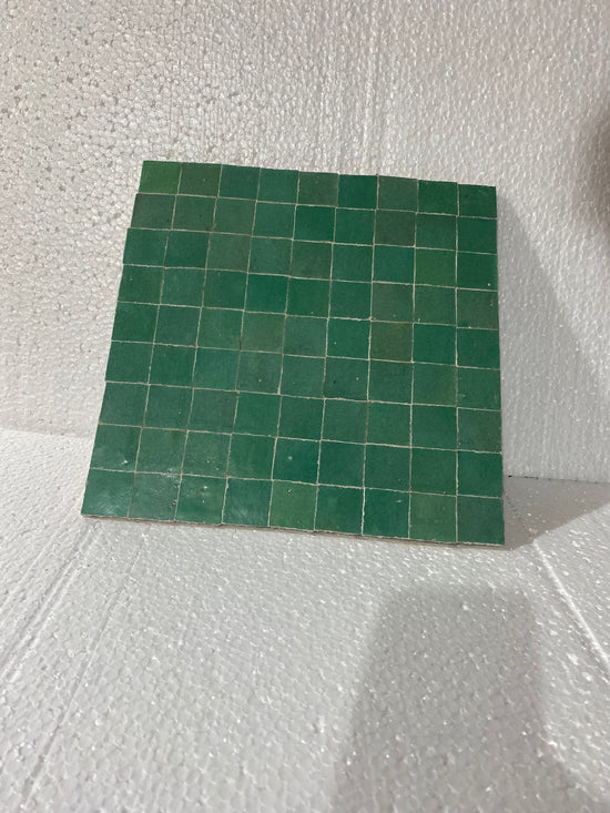 Handmade Unicolor Moroccan Zellige -  Fez Handmade Clay Tile Moroccan Zellige - Zellige Floor Tiles - Zellige Tiles