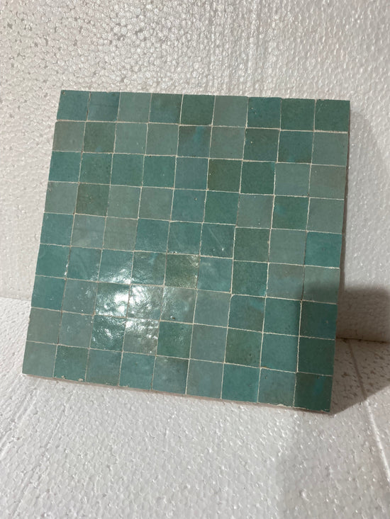 Handmade Unicolor Moroccan Zellige -  Fez Handmade Clay Tile Moroccan Zellige - Zellige Floor Tiles - Zellige Tiles