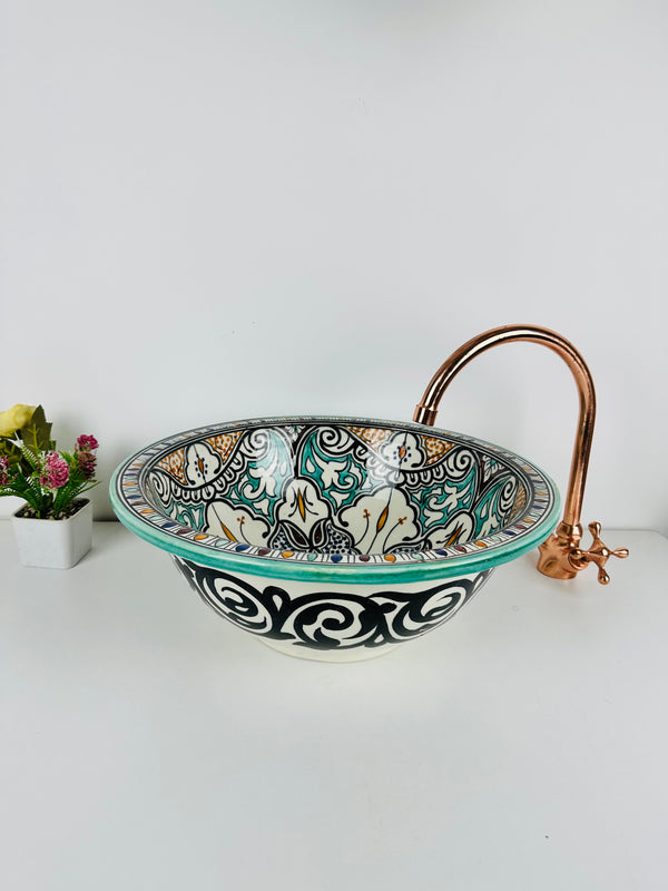 Drop in or Undermount bathroom sink - Mid century modern Bathroom vessel.
