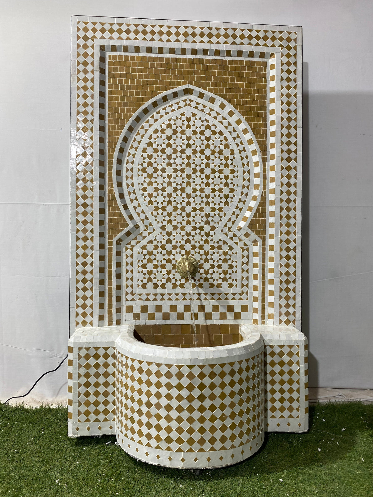 CUSTOMIZABLE mosaic Fountain 100% handcrafted for indoor and outdoor built with mid century mosaic styling.