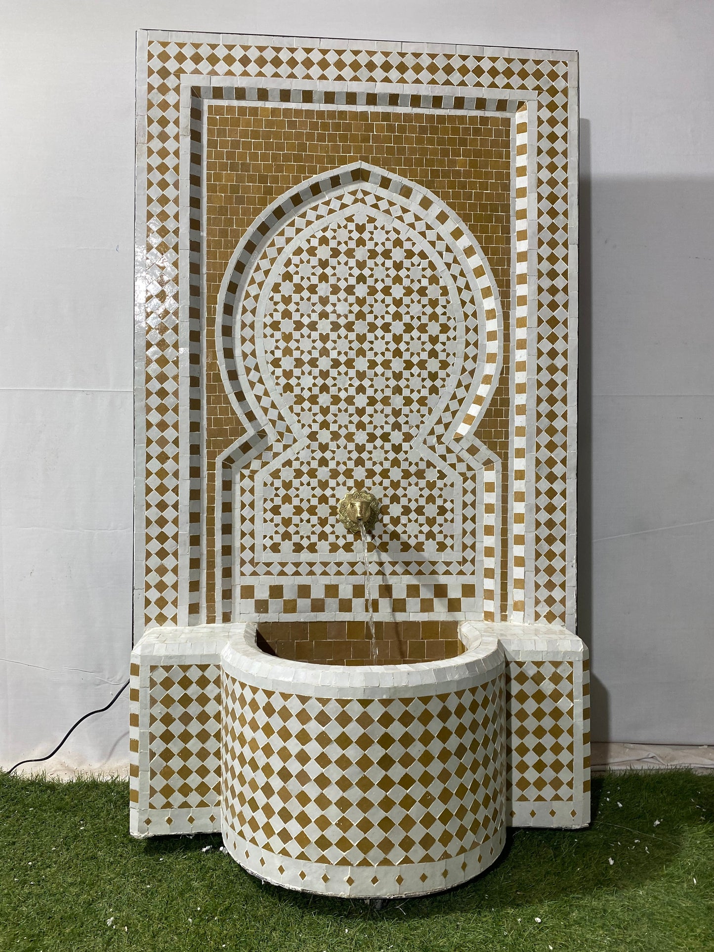 CUSTOMIZABLE mosaic Fountain 100% handcrafted for indoor and outdoor built with mid century mosaic styling.