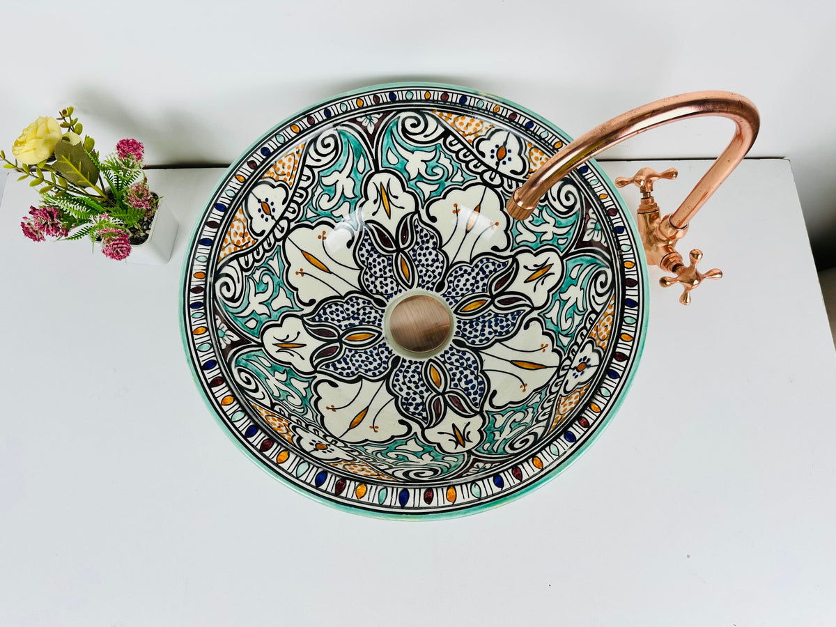 Drop in or Undermount bathroom sink - Mid century modern Bathroom vessel.