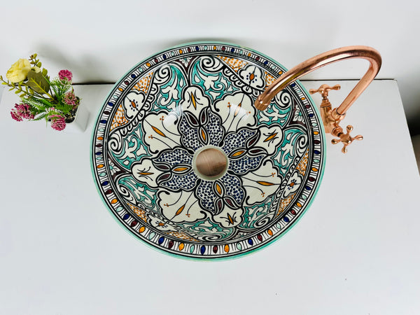 Drop in or Undermount bathroom sink - Mid century modern Bathroom vessel.