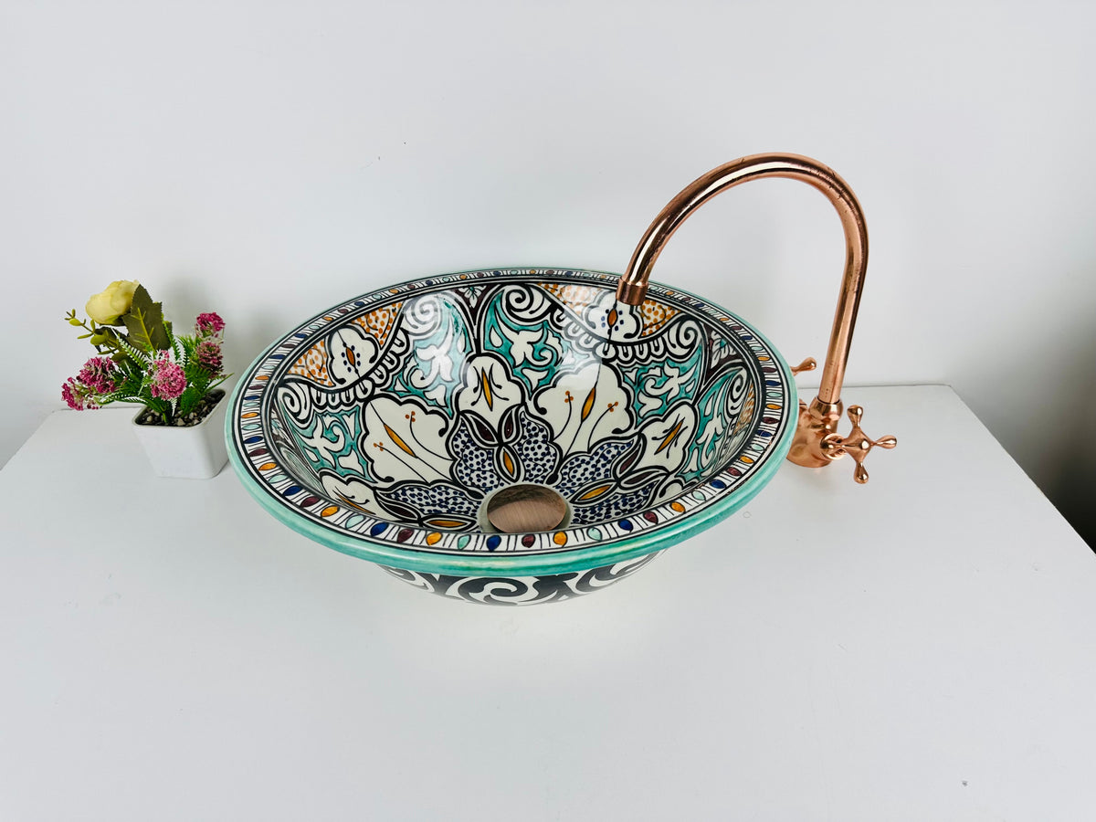 Drop in or Undermount bathroom sink - Mid century modern Bathroom vessel.