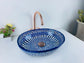 Blue minimalist basin - Bathroom vessel sink -  100% handmade hand painted - ceramic sink decor built with mid century modern Flair + gift