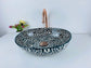 bathroom vessel sink Black minimalist - 100% handmade hand painted - ceramic sink decor built with mid century modern Flair + gift