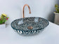 bathroom vessel sink Black minimalist - 100% handmade hand painted - ceramic sink decor built with mid century modern Flair + gift