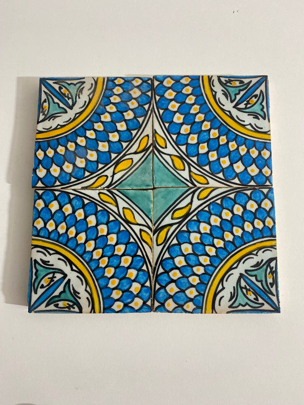 Mid century tiles Hand painted tiles 4"x4" 100% for Bathroom Remodeling and kitchen Projects works wall and ground